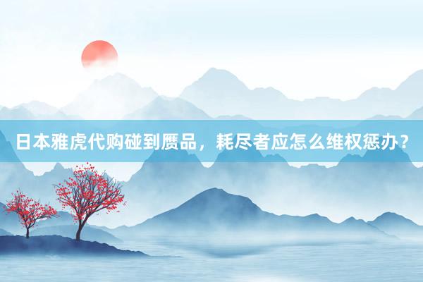 日本雅虎代购碰到赝品，耗尽者应怎么维权惩办？